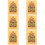 6Pièces Carte 2024 Métal Orange Décor Chinois 9