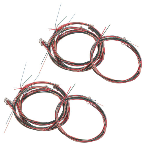 16Ensembles Cordes Guitare Acoustique Acier Colorées Son Clair Durable 1