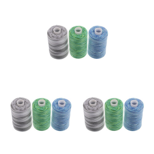 9Pièces Fil À Broder Polyester Pour Couture Main, Vêtements Cuir 2