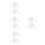 8Pcs White Polyester Fast Moisture Absorption Clothes Dryer 8