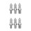 6Pièces Pointes Fixation Trépied Acier Argent Compatible 7