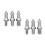 6Pièces Pointes Fixation Trépied Acier Argent Compatible 5