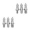 6Pièces Pointes Fixation Trépied Acier Argent Compatible 6