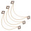 9Pièces Broches Hommes Costume Zinc Décoration 2