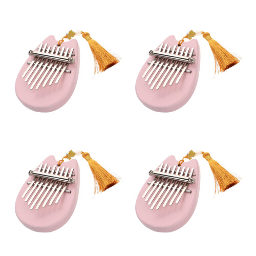 4Pièces Kalimba Rose Mini Facile À Jouer Pour Débutants 2