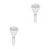 2Pièces Accessoire Tuba Embouchure Argentée Laiton Durable Usage Pro 4