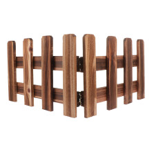 4Pièces Palissade En Bois Décorative Pour Jardin Cour