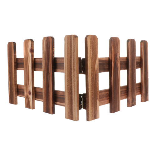 4Pièces Palissade En Bois Décorative Pour Jardin Cour