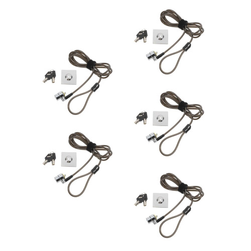 5Pièces D'ordinateur Antivol Zinc Noir Câble Renforcé 2