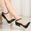 1Paire Chaussures À Talons PU Élégantes Soirée 8