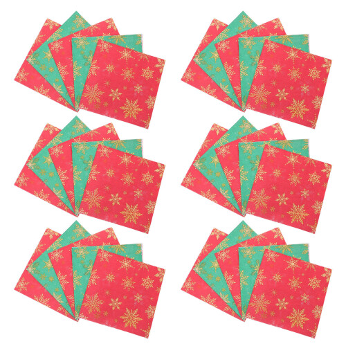 200Pcs Disposable Christmas Dinner Napkins Red and Tissue 1
