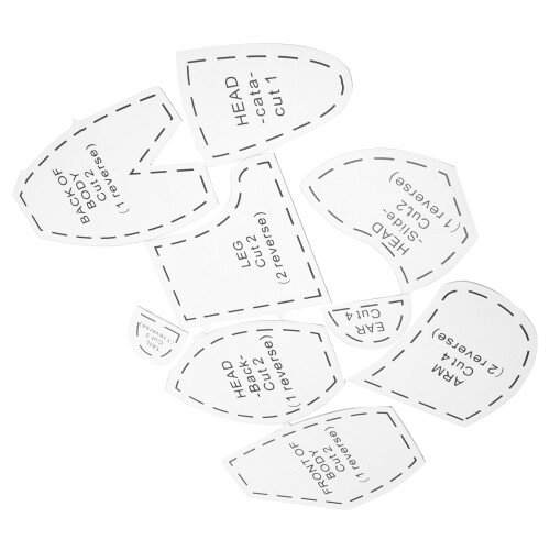 50Pièces Règle De Couture Blanche Ours Mémoire Pour Projets Créatifs 2
