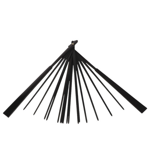 4Pièces Cadre Éventail À Main Bambou Noir Kit Fabrication