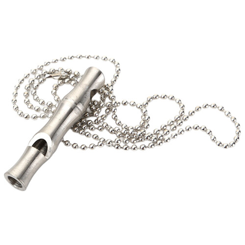 3Pièces Sifflet Multifonction Acier Pour Plein Air Argent 2