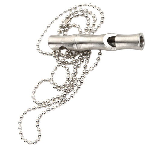 3Pièces Sifflet Multifonction Acier Pour Plein Air Argent 1