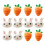 24Pièces Broches Lapel Broche Carotte Pour Enfants 1