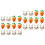 24Pièces Broches Lapel Broche Carotte Pour Enfants 6