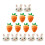 24Pièces Broches Lapel Broche Carotte Pour Enfants 9
