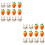 24Pièces Broches Lapel Broche Carotte Pour Enfants 8