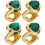 4Pièces Accessoires Dents Vert Métal Grills Cosplay Rap 6