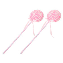 8Pièces Props Photobooth Sucettes Roses En Mousse Pour Nouvel An