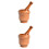 2Pièces Pilon Mortier Bois Cuisine Ail Épices Facile 4