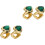 4Pièces Accessoires Dents Vert Métal Grills Cosplay Rap 5