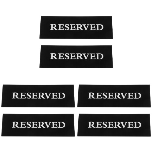 6Pièces Table Réservée V Noir Pour Événements 2