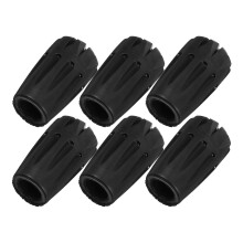 24Pièces Embouts Bâtons PVC Noir Longue Durée Résistance