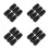 24Pièces Embouts Bâtons PVC Noir Longue Durée Résistance 4