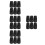 24Pièces Embouts Bâtons PVC Noir Longue Durée Résistance 10