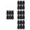 24Pièces Embouts Bâtons PVC Noir Longue Durée Résistance 5