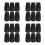 24Pièces Embouts Bâtons PVC Noir Longue Durée Résistance 8