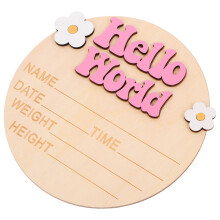 4Pièces Plaques Annonce Baby Shower Bois Décor