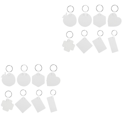 32Pièces - Blancs 8 Formes Double Revêtement Pour DIY 2