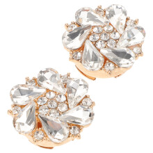 8Ud Botones Dorados Con Strass Para Decoración De Camisas