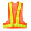 2Pièces Gilet Réfléchissant Orange Pour Extérieur Ajustable 1