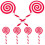 12Pièces Props Sucettes Roses PP Pour Mariages 1