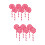 12Pièces Props Sucettes Roses PP Pour Mariages 9