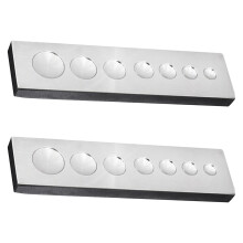 2Pièces Outils Rivetage Durable Acier Pour Cuir Métal Argenté