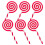 12Pièces Props Sucettes Roses PP Pour Mariages 2