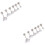 12Pièces Boucles D'oreilles Argentées Acier Inoxydable Élégantes 5