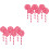 12Pièces Props Sucettes Roses PP Pour Mariages 5