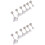 12Pièces Boucles D'oreilles Argentées Acier Inoxydable Élégantes 4