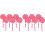 12Pièces Props Sucettes Roses PP Pour Mariages 4