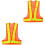 2Pièces Gilet Réfléchissant Orange Pour Extérieur Ajustable 2