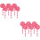 12Pièces Props Sucettes Roses PP Pour Mariages 8
