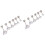 12Pièces Boucles D'oreilles Argentées Acier Inoxydable Élégantes 3