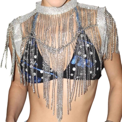 Bijoux de corps en strass robustes, longueur réglable,