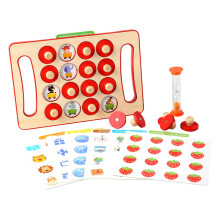 2Sets Wooden Kids Chess Toy Early Educational Pattern Matching Game